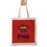 Humuts 1995 Birthday Gift - Made, Born In 1995 Gift - 25 Year Old Birthday Gift Vintage Style Bez Çanta