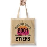Humuts 2001 Birthday Gift - Made, Bborn In 2001 Gift - 21RD Birthday Gift Vintage Style Bez Çanta