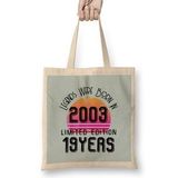 Humuts 2003 Birthday Gift - Made, Born In 2003 Gift - 19 Year Old Birthday Gift Vintage Style Bez Çanta