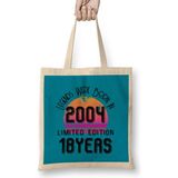 Humuts 2004 Birthday Gift - Made, Born In 2004 Gift - 18 Year Old Birthday Gift Vintage Style Bez Çanta