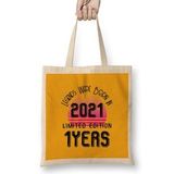 Humuts 2021 Birthday Gift - Made, Born In 2021 Gift - 1 Year Old Birthday Gif T Vintage Style Bez Çanta