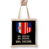 Humuts 50% Costa Rican 50% American 100% Awesome Bez Kadın Günlük Çanta