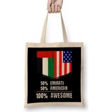Humuts 50% Ecuadorian 50% American 100% Awesome Immigrant Bez Kadın Günlük Çanta