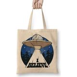 Humuts Alien Believe Uzaylı Bez Çanta