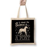 Humuts All I Want for Christmas is a Pony Knit Pattern Bez Çanta