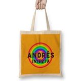 Humuts Andrés Iniesta- Vintage Retro Rainbow Style Bez Kadın Günlük Çanta