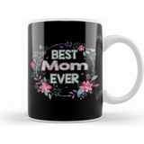Humuts Anneler Günü Best Mom Ever Floral Design Mother's Day Gift Kupa