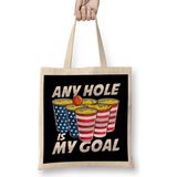 Humuts Any Hole is My Goal Beer Pong American 4th of July Bez Kadın Günlük Çanta