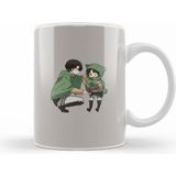 Humuts Attack On Titan Chibi Levi x Eren 01 Kupa Bardak