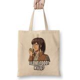 Humuts Attack On Titan Sasha I Love Food Mkay Bez Uzun Saplı Açık Bej Rengi Çanta