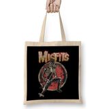 Humuts Band Vintage Misfits Skull Bez Uzun Saplı Açık Bej Rengi Çanta