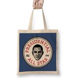 Humuts Barack Obama Presidential All Star Converse Logo Bez Uzun Saplı Açık Bej Rengi Çanta
