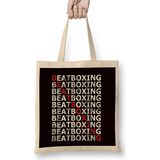 Humuts Beatboxing Music Sound Rap Hiphop Beatboxer Dj Gift Uzun Saplı Açık Bej Bez Çanta