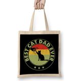 Humuts Best Cat Dad Ever Funny Cat Daddy Father Day Vintage 05 Bez Çanta