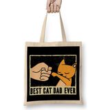 Humuts Best Cat Dad Ever Funny Cat Daddy Father Day Vintage 09 Bez Çanta