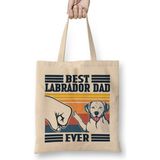 Humuts Best Labrador Dad Ever Shirt Vintage Father Day Köpek Bez Çanta
