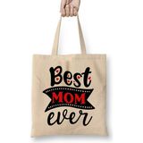 Humuts Best Mom Ever Gift for Mothers Day Anneler Günü Bez Çanta