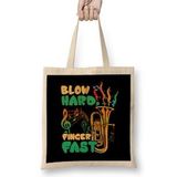 Humuts Blow Hard Finger Fast Funny Saxophone Musician Pun Bez Kadın Günlük Çanta
