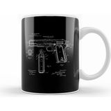Humuts Browning Pistol Patent Blueprint Kupa Bardak