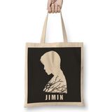 Humuts Bts Chim Chim Side Silhouette White And Branches Bts Army Kpop Bez Çanta