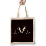 Humuts Bunny Pulse Rate Egg Hunt Festival Holiday Gift Bez Uzun Saplı Açık Bej Rengi Çanta