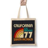 Humuts California Los Angeles Santa Monica 70S Bez Uzun Saplı Açık Bej Rengi Çanta