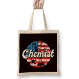Humuts Chemist Us American Flag Scientist Chemistry Science Clinic Bayan Günlük Çanta