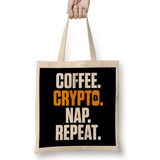 Humuts Coffee Crypto Nap Repeat Funny Cryptocurrency Bez Çanta