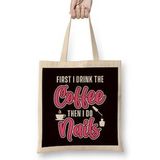 Humuts Coffee Nail Tech Manicurist Pedicurist Polish Gift 01 Bez Çanta