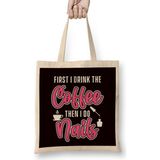 Humuts Coffee Nail Tech Manicurist Pedicurist Polish Gift Bez Çanta