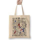 Humuts Copenhagen Denmark Map x Piet Mondrian Bez Çanta