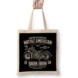 Humuts Custom Motorcycle Native American Dark Iron Bez Çanta