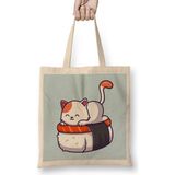 Humuts Cute Cat Sushi Salmon 04 Bez Çanta
