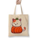 Humuts Cute Cat Sushi Salmon Bez Çanta