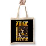Humuts Cute Funny People Who Don T Like Anime Aren T Real Bez Uzun Saplı Açık Bej Rengi Çanta