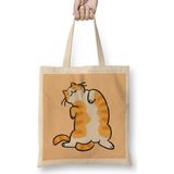 Humuts Cute Ginger Cat Orange Tabby Cat Kedi Bez Çanta