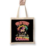 Humuts Cute Glitter Is My Favorite Color Unicorn Rainbow Bez Çanta