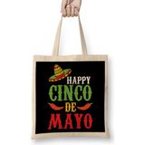 Humuts Cute Happy Cinco De Mayo Sombrero Peppers May 5th Bez Çanta