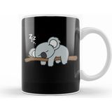 Humuts Cute Lazy Koala Bear Napping Funny Gift For Zoo Animal Lover 01 Beyaz Kupa