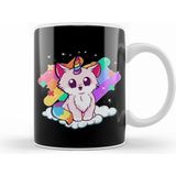 Humuts Cute Unicorn Cat Adorable Magical Rainbow Kitty Kupa Bardak
