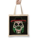 Humuts Day Of The Dead Creature Açık Bej Uzun Saplı Bez Çanta