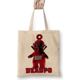Humuts Deadpool Açık Bej Uzun Saplı Bez Çanta