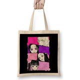 Humuts Demon Slayer Girls Poster Cuute Pink Bez Kadın Günlük Çanta