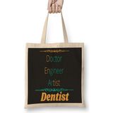 Humuts Doctor Engineer Artist Dentist 09 Uzun Saplı Açık Bej Bez Çanta