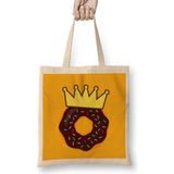 Humuts Donut Day Gifts 2021 Açık Bej Uzun Saplı Bez Çanta