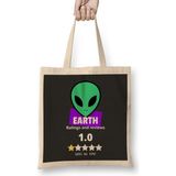 Humuts Earth Alien Rating Açık Bej Uzun Saplı Bez Çanta