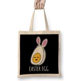 Humuts Easter Egg Açık Bej Uzun Saplı Bez Çanta