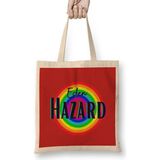 Humuts Eden Hazard - Vintage Retro Rainbow Style Bez Çanta Uzun Saplı - Açık Bej - 40 X 40
