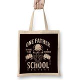 Humuts Father Skull Dad Daddy Papa Poppa Stepdad Husband Family Bez Uzun Saplı Açık Bej Rengi Çanta
