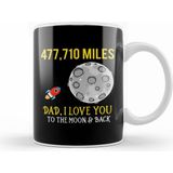 Humuts Fathers Day Dad I Love You To The Moon And Back Kupa Bardak